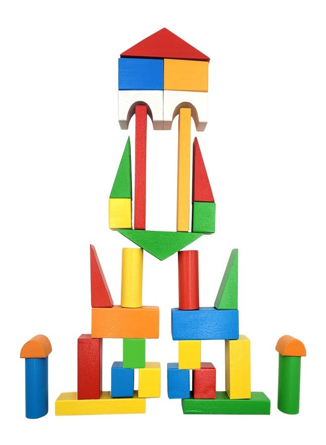 EDUTOTS Wooden Wooden Castel Blocks Castel for Unisex Kids | Wooden Montessori Toy | Wooden Educational Toy | - Image 1